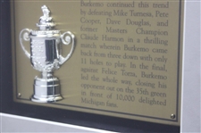 Walter Burkemo (1953) & Nick Price (1994) PGA Championship Cherry Wood Golf Displays