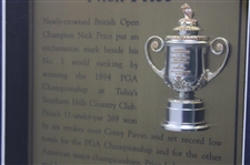 Walter Burkemo (1953) & Nick Price (1994) PGA Championship Cherry Wood Golf Displays