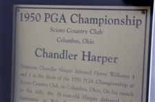 Chandler Harper (1950) & Larry Nelson (1987) PGA Championship Cherry Wood Golf Displays
