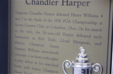 Chandler Harper (1950) & Larry Nelson (1987) PGA Championship Cherry Wood Golf Displays