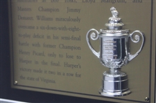 Chandler Harper (1950) & Larry Nelson (1987) PGA Championship Cherry Wood Golf Displays