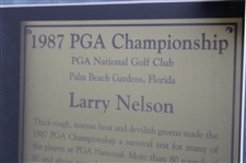 Chandler Harper (1950) & Larry Nelson (1987) PGA Championship Cherry Wood Golf Displays