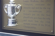 Chandler Harper (1950) & Larry Nelson (1987) PGA Championship Cherry Wood Golf Displays