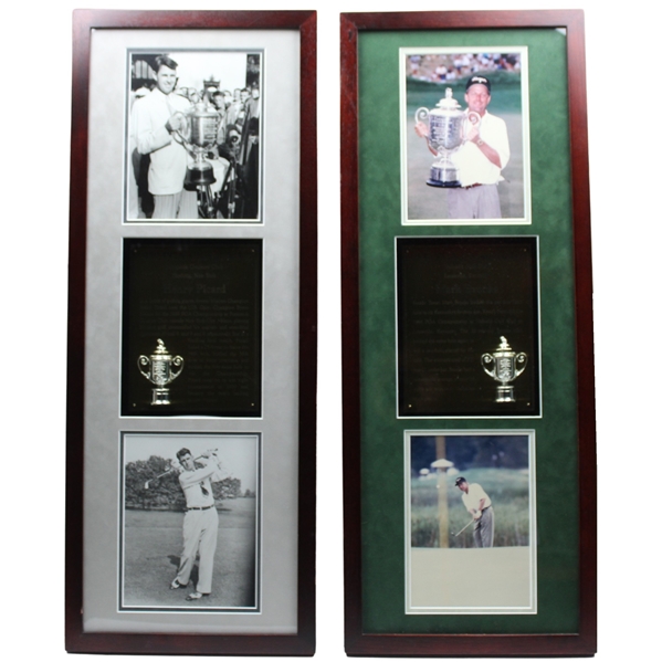 Henry Picard (1939) & Mark Brooks (1996) PGA Championship Cherry Wood Golf Displays