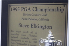 Doug Ford (1955) & Steve Elkington (1995) PGA Championship Cherry Wood Golf Displays