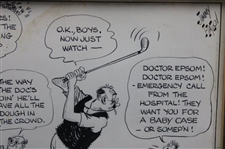 1939 Pen & Ink on Board R. Otto Probst Comic Panel - Framed