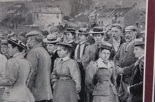 Michael Brown Life Assoc. of Scotland Crowd of Women on Green - Framed