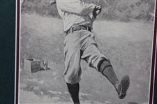 Golfer Off Balance Print - Framed