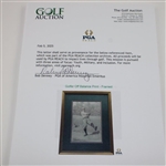 Golfer Off Balance Print - Framed