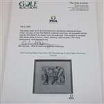 PGA Evening News Paul Hahn, Bill Strausbaugh & Leo Fraser Pen & Ink - Framed