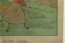 Alek P. F. Richie His First Lesson Print - Framed