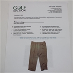 Gene Sarazen's Personal JUN Sarazen Brand Tan Pants