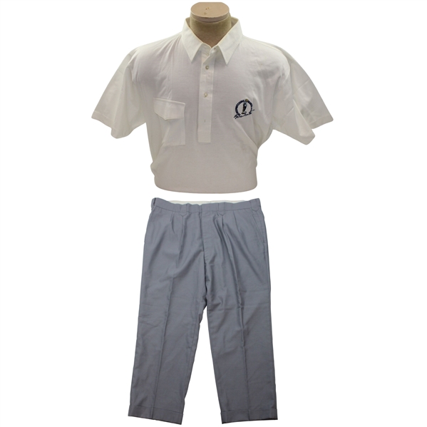 Gene Sarazens Personal JUN Sarazen Brand Custom Polo Shirt & Charcoal Pants
