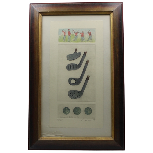 Unusual Balls & Clubs Limited Ed 301/350 - Framed