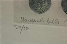 Unusual Balls & Clubs Limited Ed 301/350 - Framed