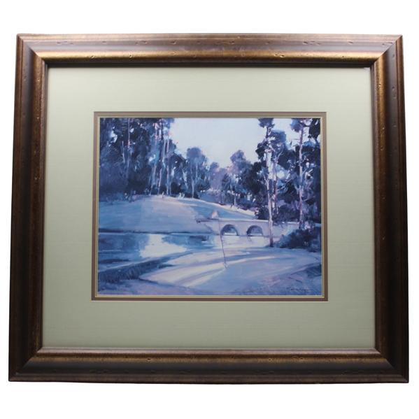 Green With Bridge Print - Framed