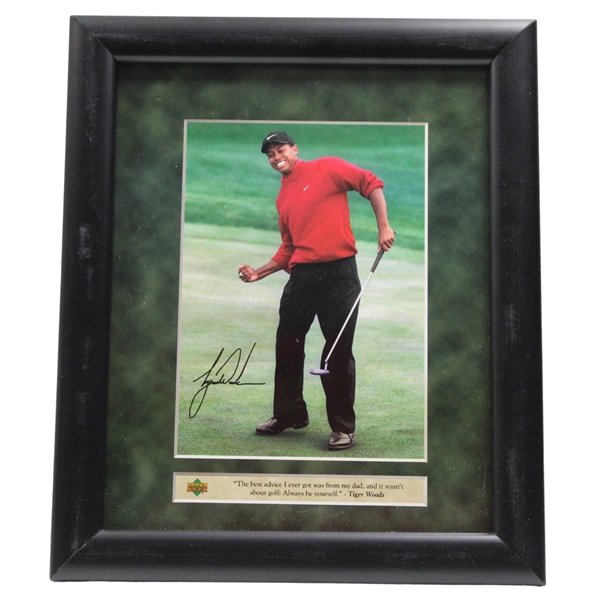 Upperdeck "Be Yourself" Tiger Woods Photo - Framed