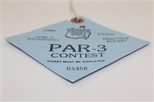 1986 Masters Tournament Wednesday Par-3 Contest Ticket #03356 w/Original String