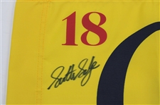 Scottie Scheffler Signed 2025 The Open Championship at Royal Portrush Flag JSA ALOA