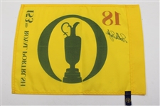 Scottie Scheffler Signed 2025 The Open Championship at Royal Portrush Flag JSA ALOA