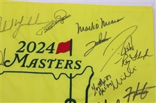 Tiger Woods, Scheffler & Twenty (20) Masters Champs Signed Dinner Flag JSA ALOA