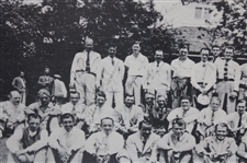 1935 Masters Tournament Field Shot In Front of Club House Poster - Framed