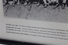 1935 Masters Tournament Field Shot In Front of Club House Poster - Framed