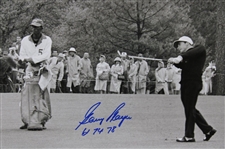 Gary Player Signed Masters 16” x 20” Photo w/ 61 74 78 JSA COA #CK13464