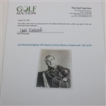 Joe Kirkwood Jr. Signed 1937 Black & White Photo w/'Good Luck' JSA ALOA