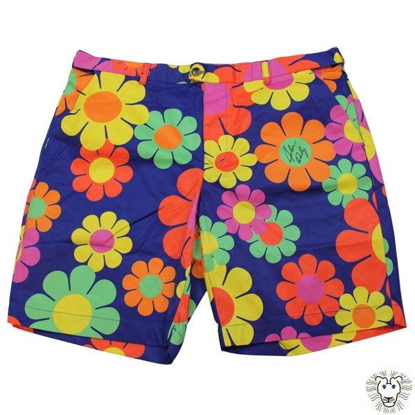 John Daly Signed Personal Vibrant Flowers LoudMouth Shorts JSA ALOA