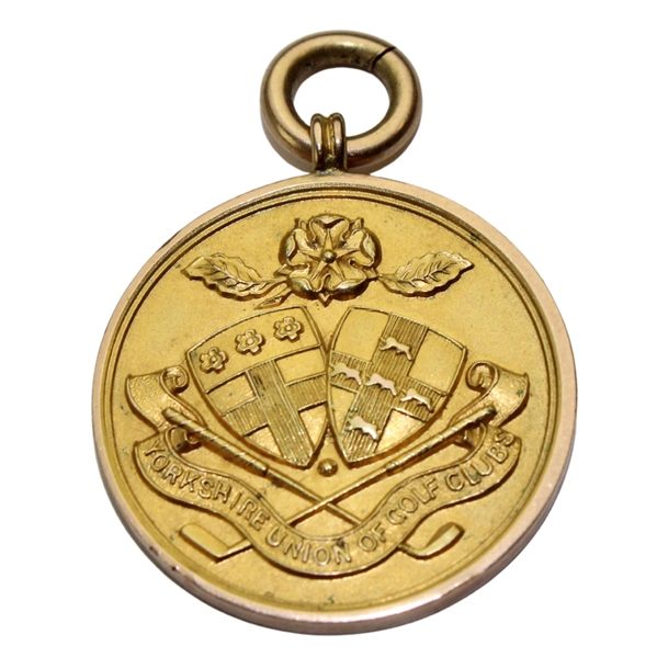 1903 Yorkshire Union Of Golf Clubs 15k Gold Medal Awarded to E. M. Steel