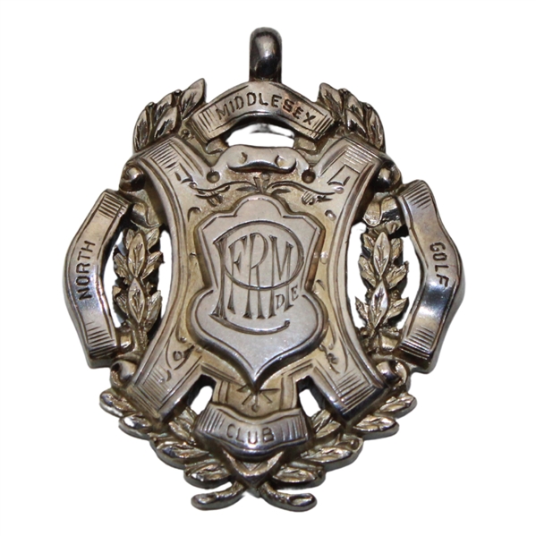 1908 North Middlesex Golf Club Fuller Cup Winners 4th Round Medal F.R. M DePaula Sterling Silver Medal