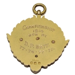 1914 Scottish Professional Golfers Union Championship 9k Gold Medal Won by D. P. Watt