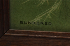 c.1909 'Bunkered' Original Chromolithograph by John Hassall - Framed