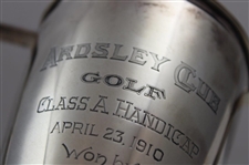 1910 Ardsley Club Golf Class A Handicap Sterling Silver Trophy Won by Elias M. Johnson 