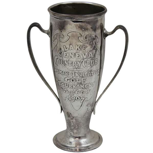 1905 Lake Geneva Country Club Womans Invitational Golf Tournament Sterling Silver Trophy