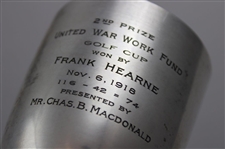 C.B. Macdonald Presented 1918 National Golf Links War Fund Tiffany Sterling Silver Trophy Cup 