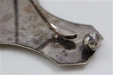 J. Crighton & Co George Street Edinburgh Tri-Club Sterling Silver Inkwell/Candle Holder Stand