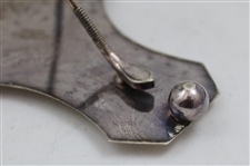 J. Crighton & Co George Street Edinburgh Tri-Club Sterling Silver Inkwell/Candle Holder Stand