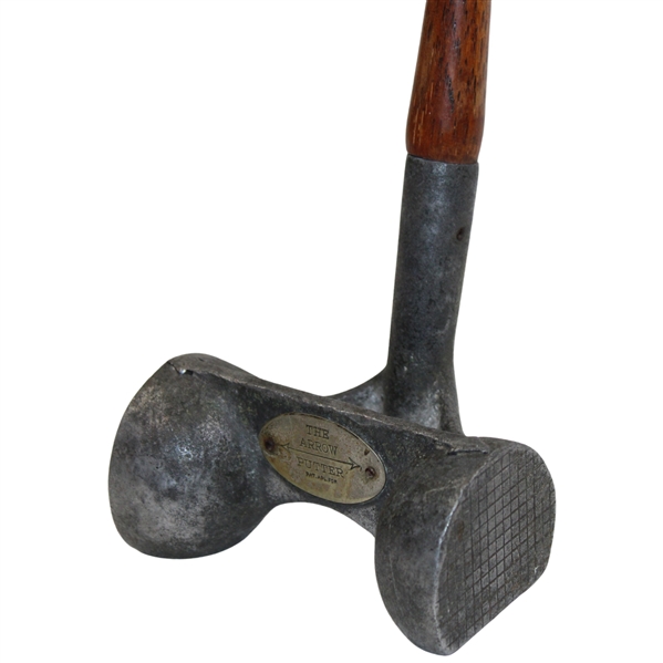 Early 1900s The Arrow Putter Dual Mallet-Style Pat. Apl. For