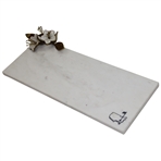 Augusta National Golf Club Exclusive Flowering Peach Marble Serving Platter w/Knife in Box by Artist Michael Aram