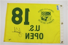 Tiger Woods Signed 2000 US Open at Pebble Beach Screen Flag #201/500 UDA