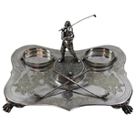 Circa 1900 Figural Golfer Inkstand