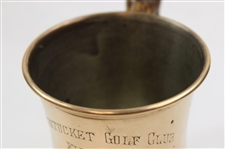1911 Pawtucket Golf Club Antler Trophy Stein Won by Elmer E. Wynn