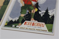 Lot of Two (2) 1920’s French advertising postcards for Font -Romeu