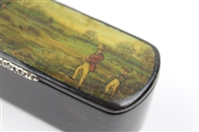 19th Century Golf Lidded Snuff Box 