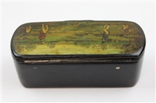 19th Century Golf Lidded Snuff Box 