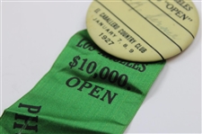 1927 Los Angeles Open at El Caballero Country Club Photographer Badge w/Ribbon