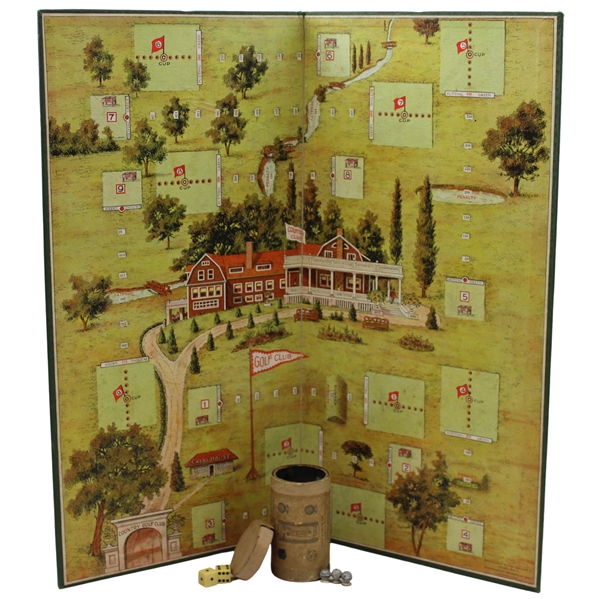 Home Golf Parlor Game With Game Board And Pieces