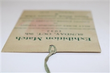 1932 Billy Burke & George Voight vs. Johnny Kinder & Harry Smith Exhibition Ticket
